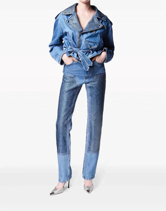 AREA - Crystal Straight Leg Jean - Rack Hunt