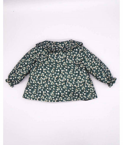 Girl's Floral Buttoned Blouse
