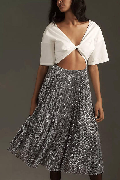 DELFI COLLECTIVE - Sequin Twofer Midi Dress - Rack Hunt