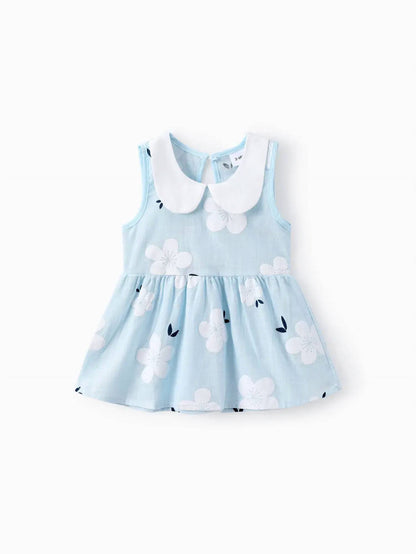 Kid's Peter Pan Collar Floral Dress