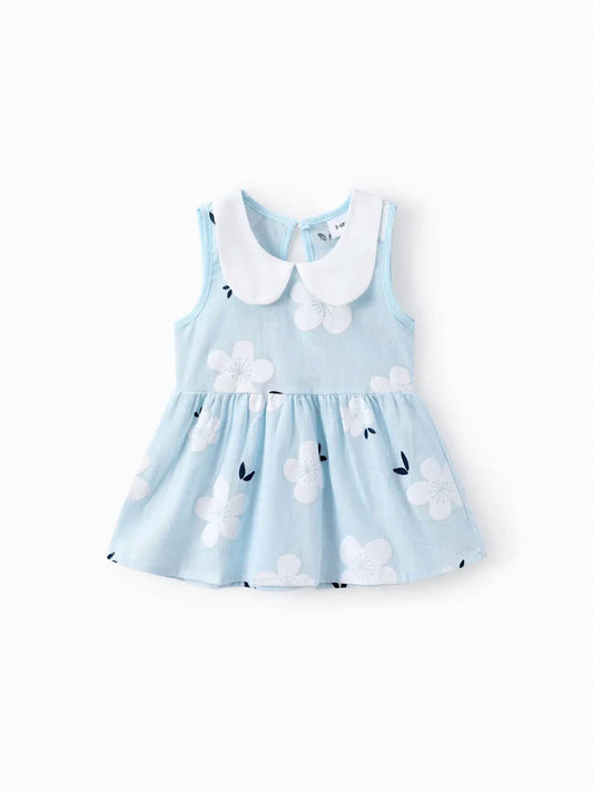 Kid's Peter Pan Collar Floral Dress