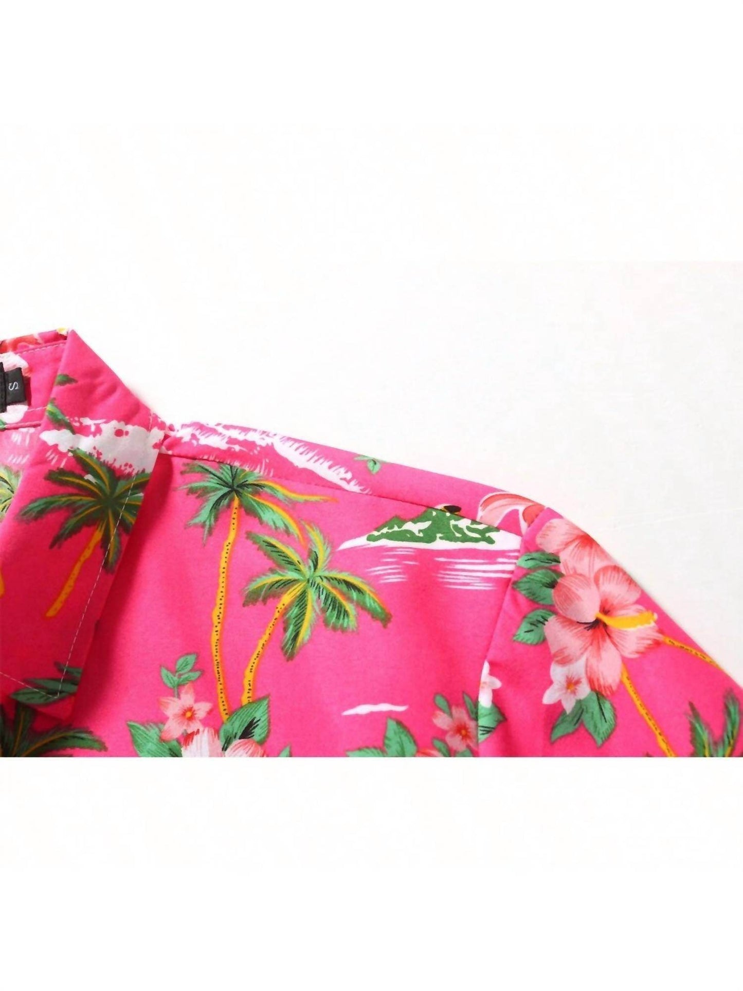 SSLR - Mens Hawaiian Shirt Short Sleeve Flamingo Shirt Casual Button Down Shirts Summer Beach Shirt - Rack Hunt