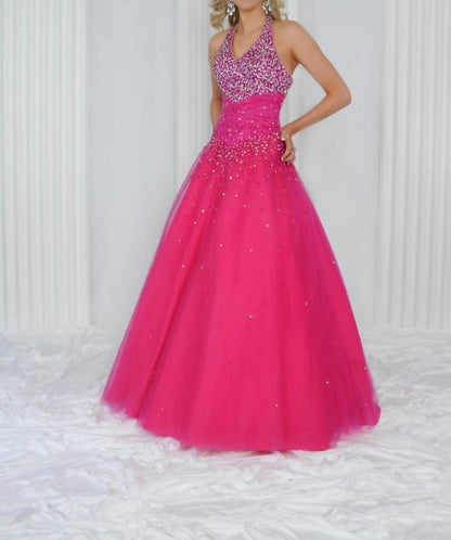 Luxurious Halter Ball Gown