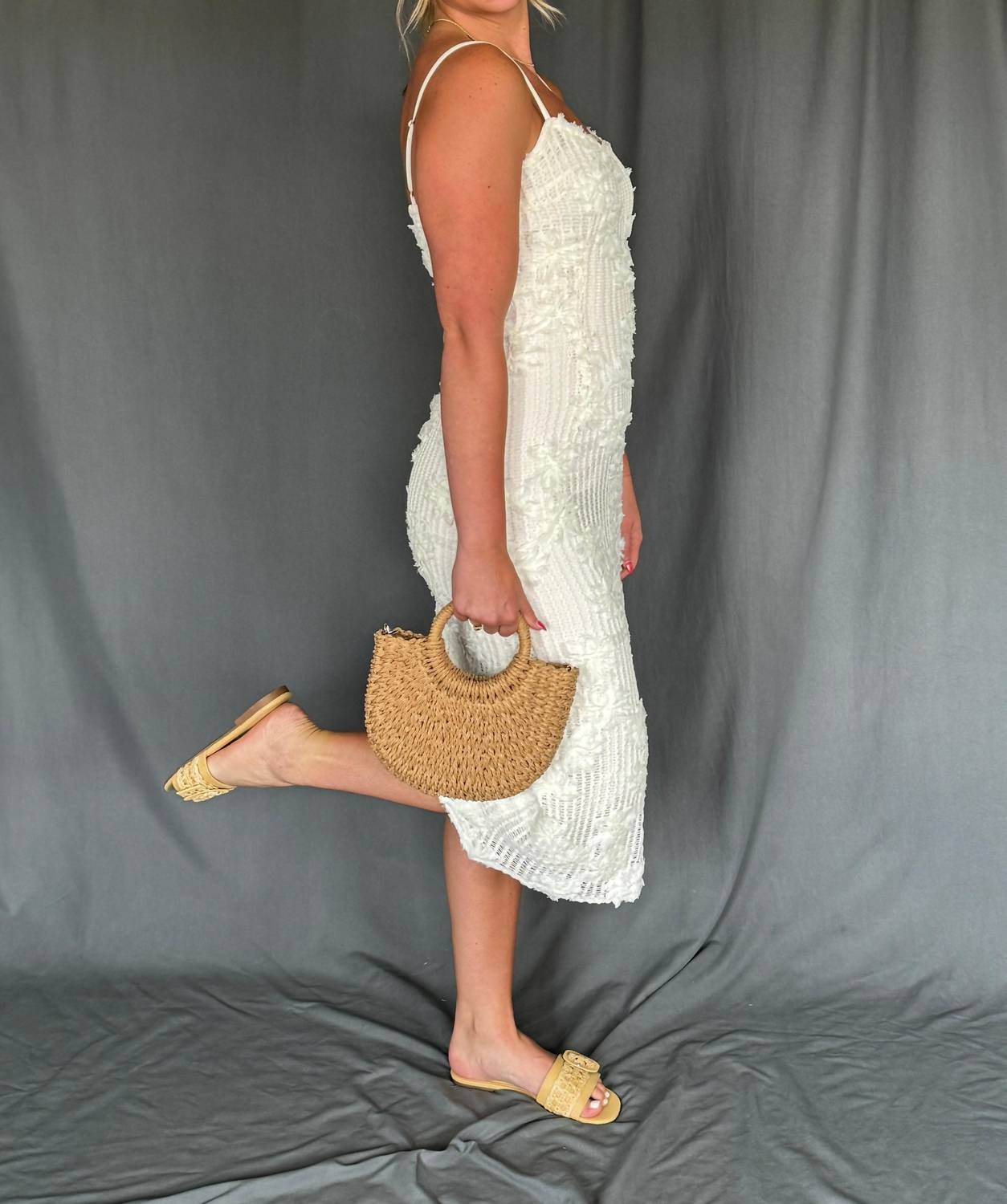 Bright - Crochet Midi Dress - Rack Hunt -