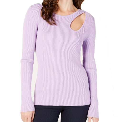 Ribbed Cutout Sweater