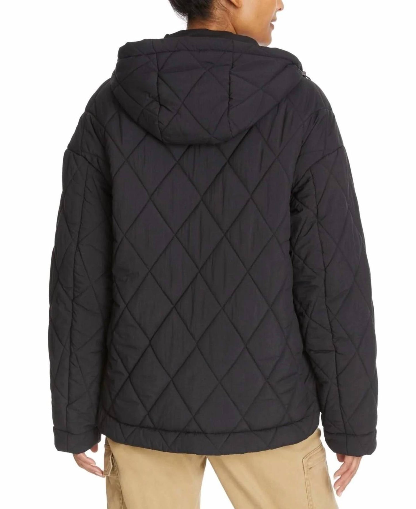 High-low Quilted Outdoor Puffer Jacket