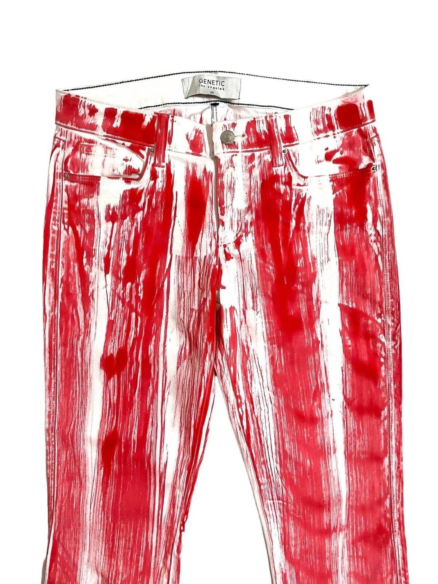 Genetic - Women's Shya Crop Mid Rise Stretch Brushstroke Jeans - Rack Hunt -