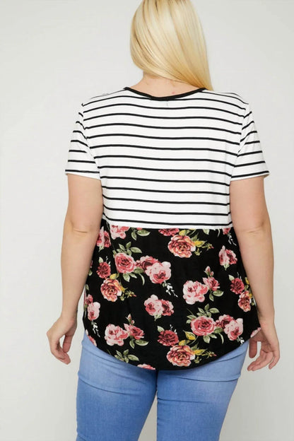 Poliana - Stripe & Floral Top - Rack Hunt