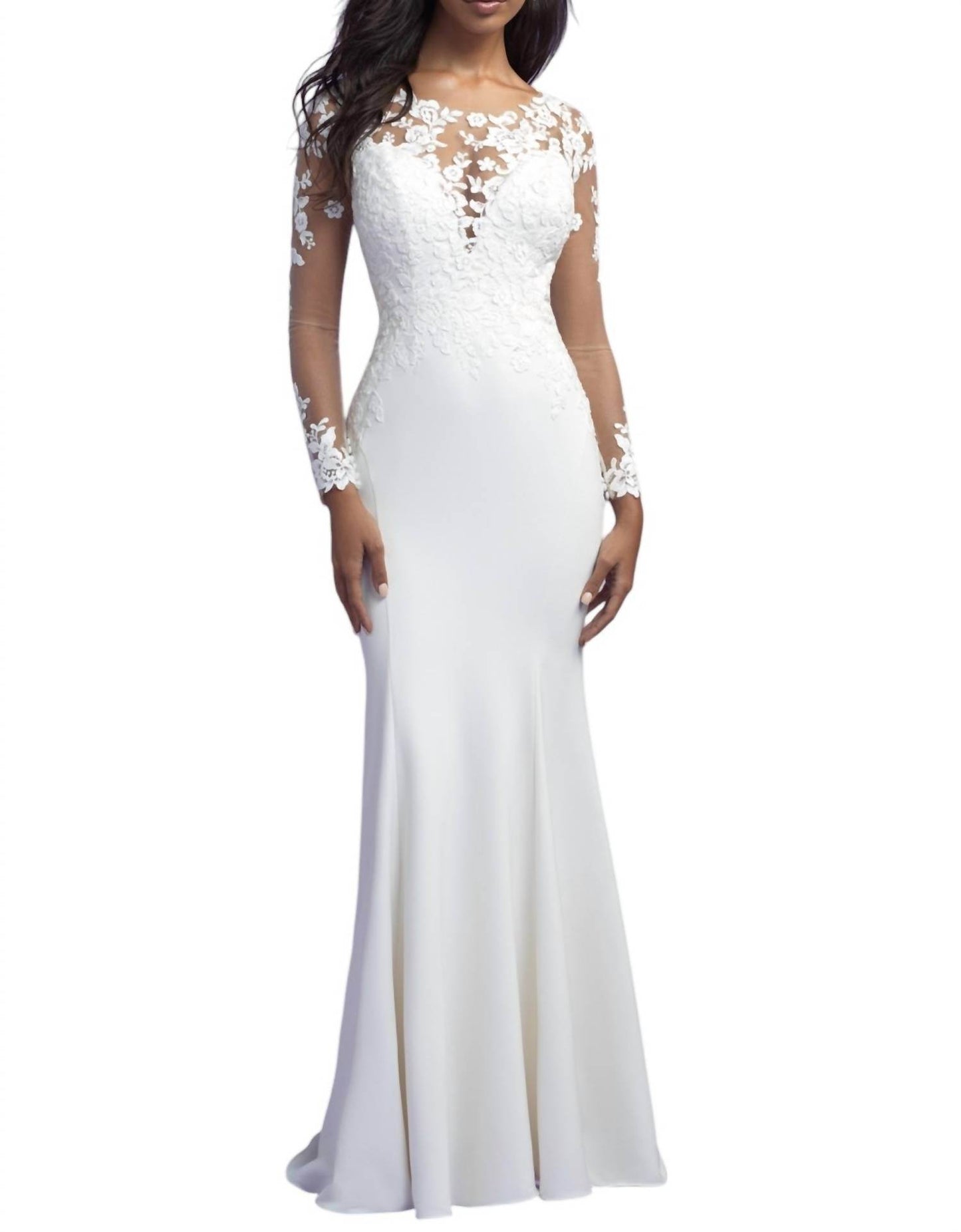 Allure Bridals - Intricate Lace Appliqué Wedding Gown - Rack Hunt