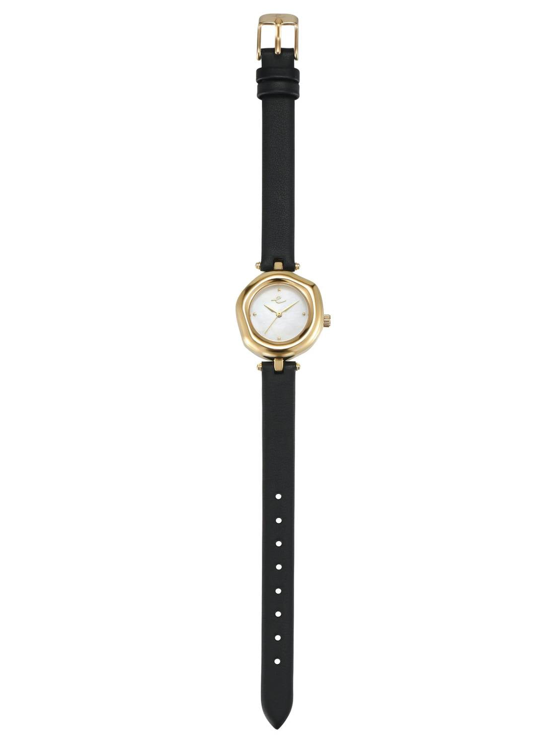 Women's Open Circle Leather Watch