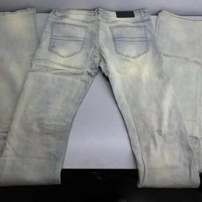 Tulones - Men's Stacked Distressed Flare Jeans - Rack Hunt