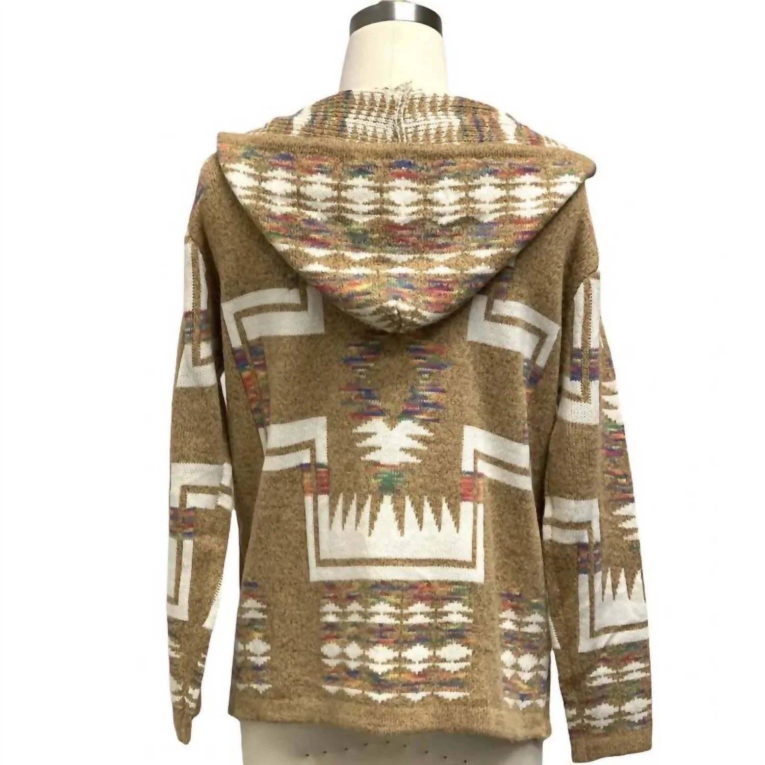 Kamana - Women's Aztec Hooded Sweater - Rack Hunt