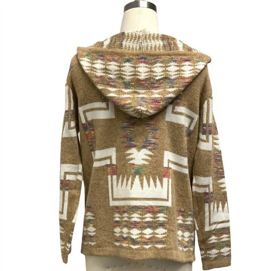 Kamana - Women's Aztec Hooded Sweater - Rack Hunt