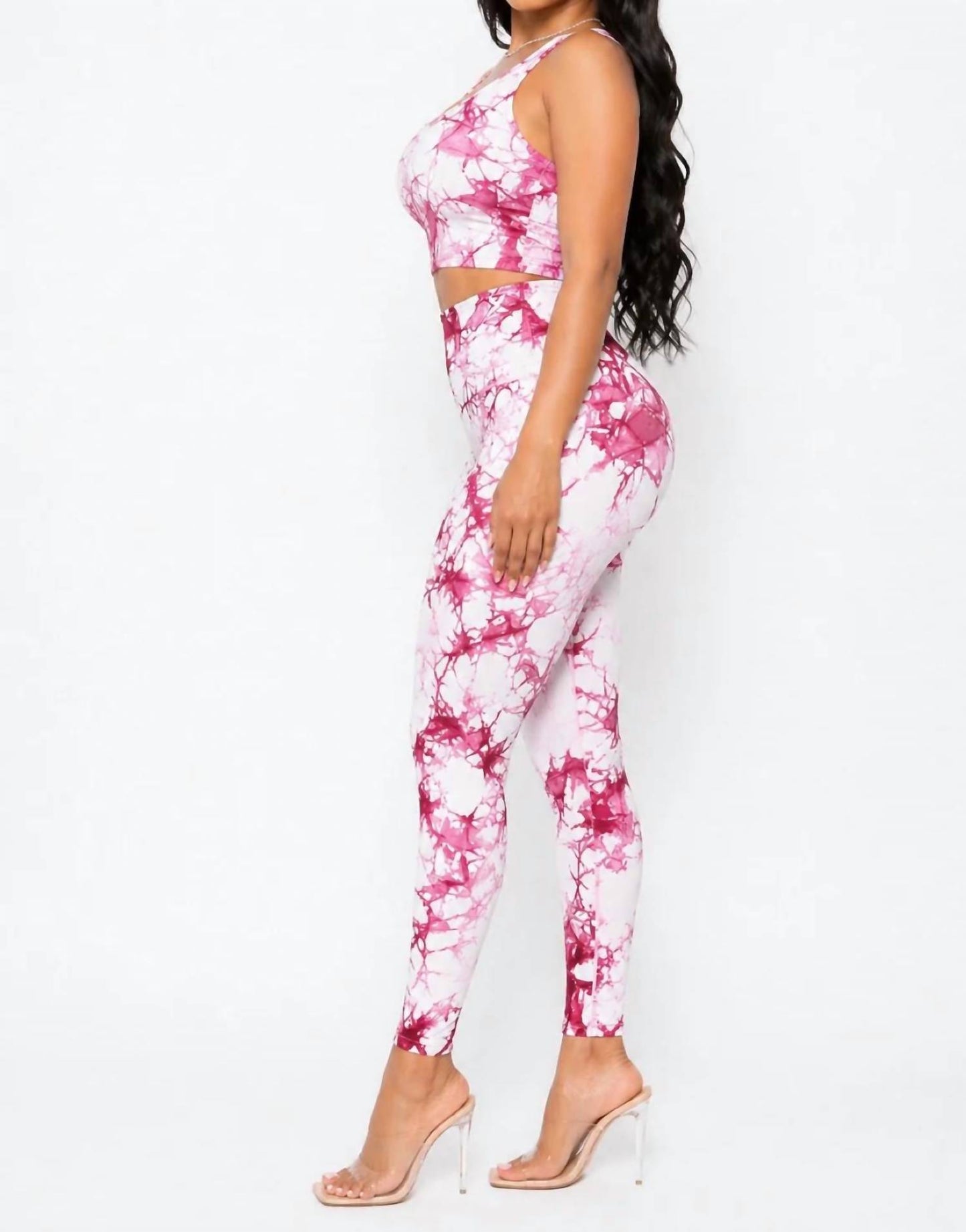 Gem Stretch Two Piece Lounge Matching Tie Dye Yoga Pants Set