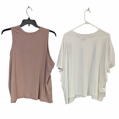 Women's Rib Tank Surreal Travel Crew Two-piece Tee - Plus