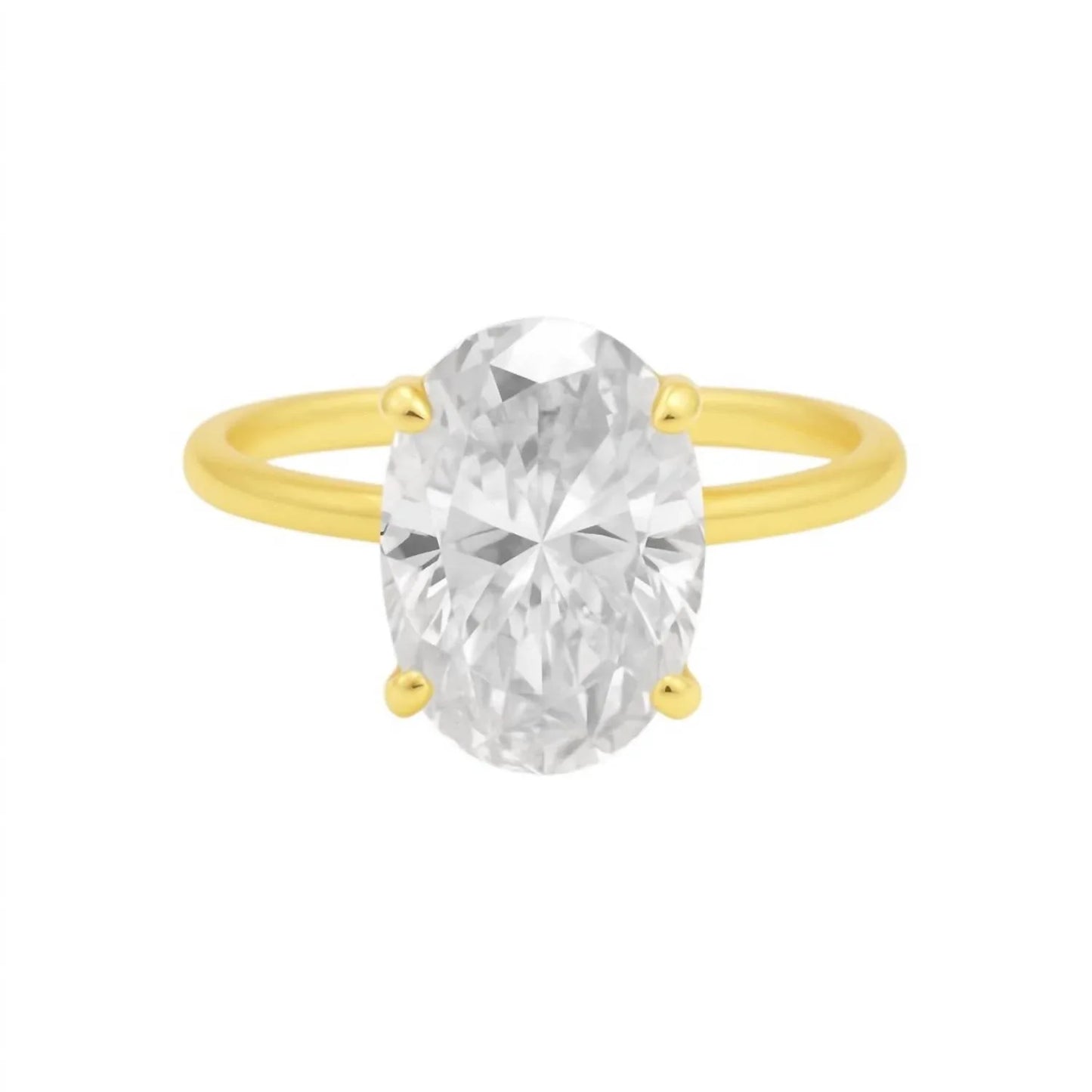 Allyanna Gifts - Women's Solitaire Oval Moissanite Ring - Rack Hunt