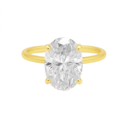Allyanna Gifts - Women's Solitaire Oval Moissanite Ring - Rack Hunt