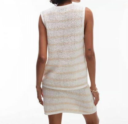 Sol Stripe Longline Knit Vest