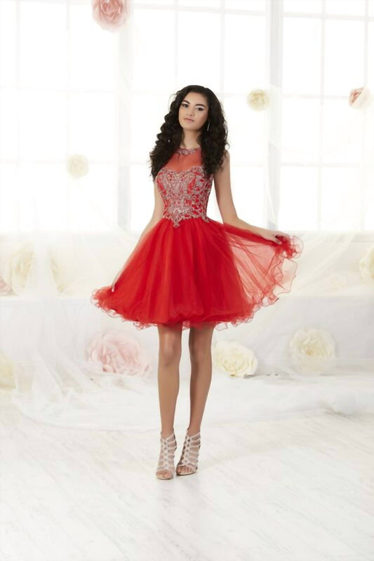 Illusion Neckline Cocktail Dress