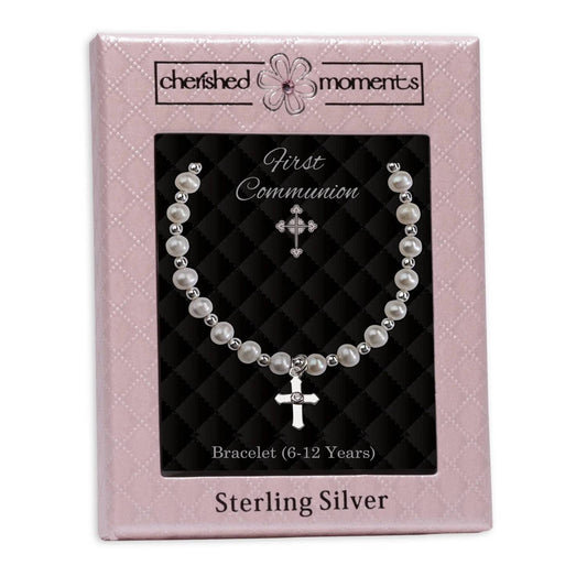 Girls First Communion Cross Bracelet