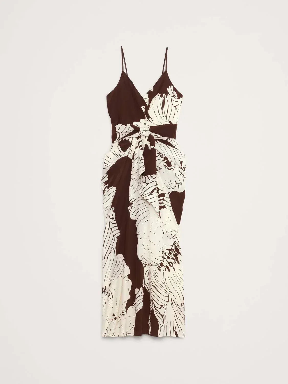 Banana Republic - Matte Silk Wrap Dress - Petite - Rack Hunt