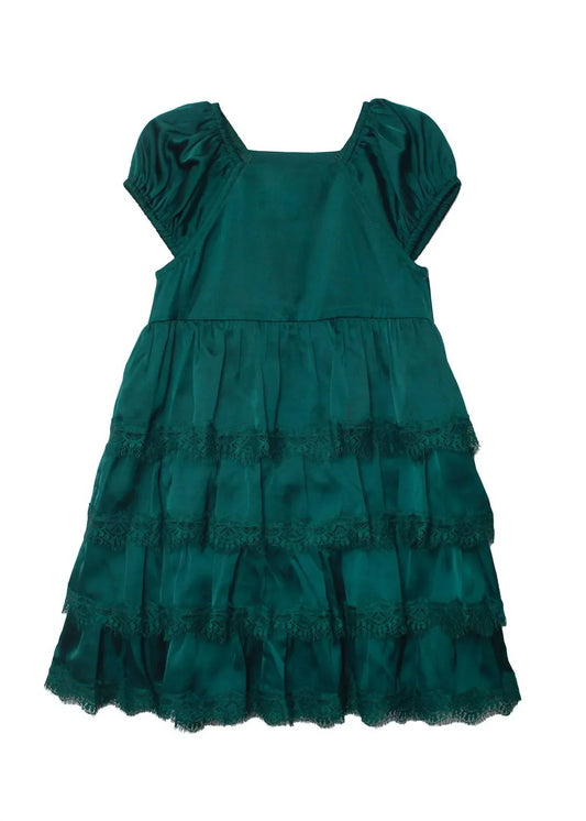 Isobella & Chloe - Girl's Cap Sleeve Lace Tiered Dress - Rack Hunt