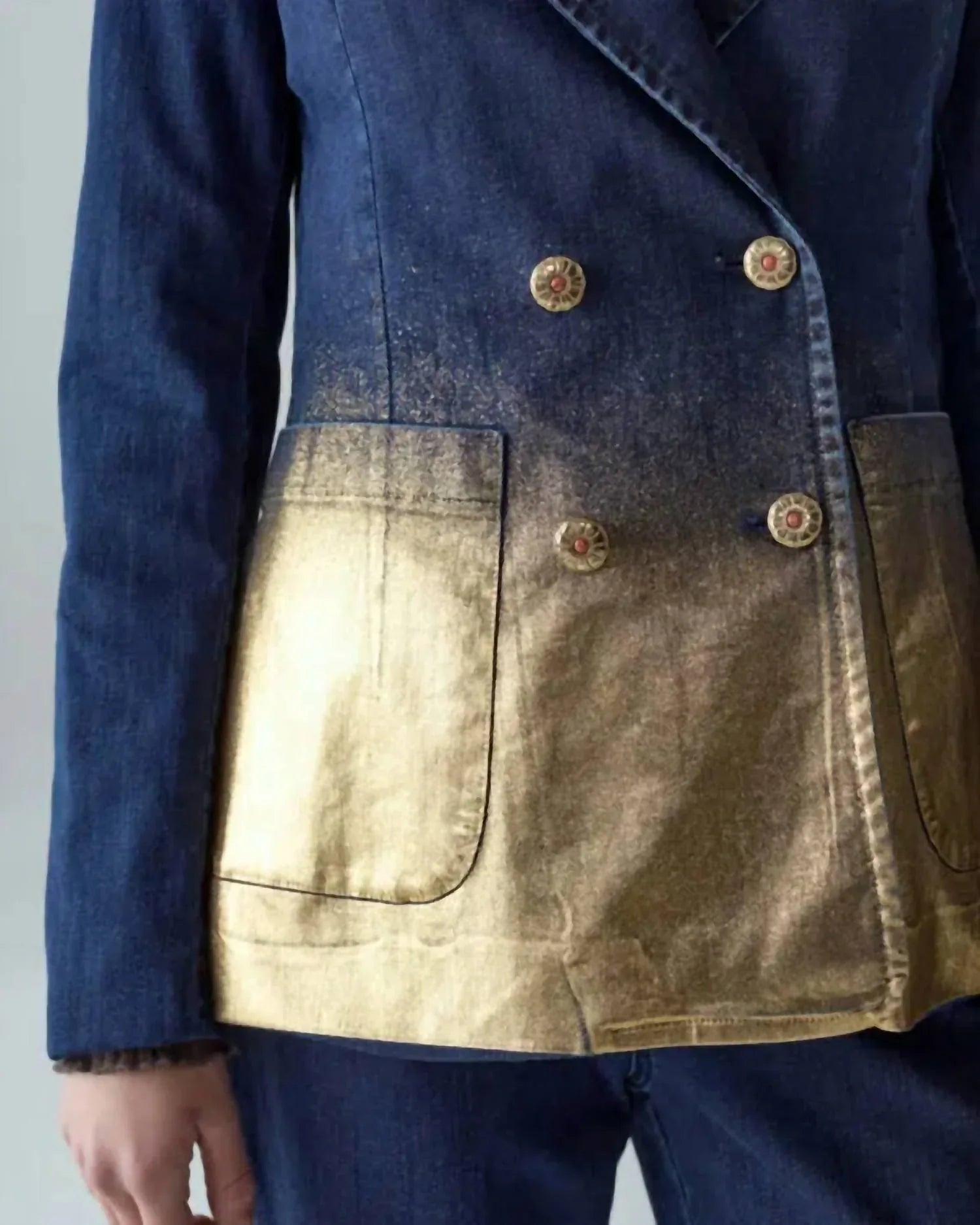 Shaft Jeans - Stretch Denim Blazer With Paint - Rack Hunt