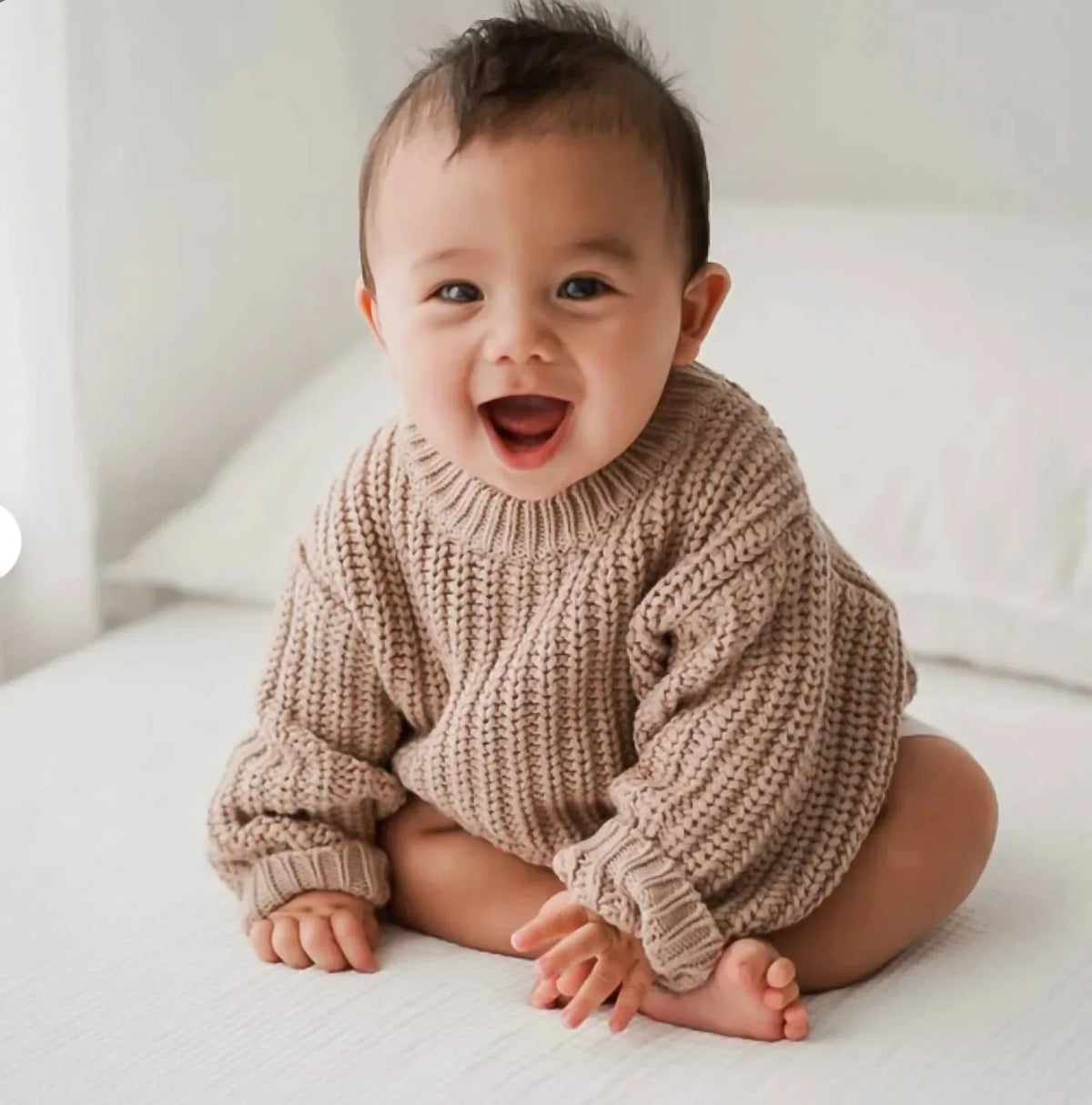 Olive & Cradle - Kids Chunky Knit Braided Sweater Cotton - Rack Hunt
