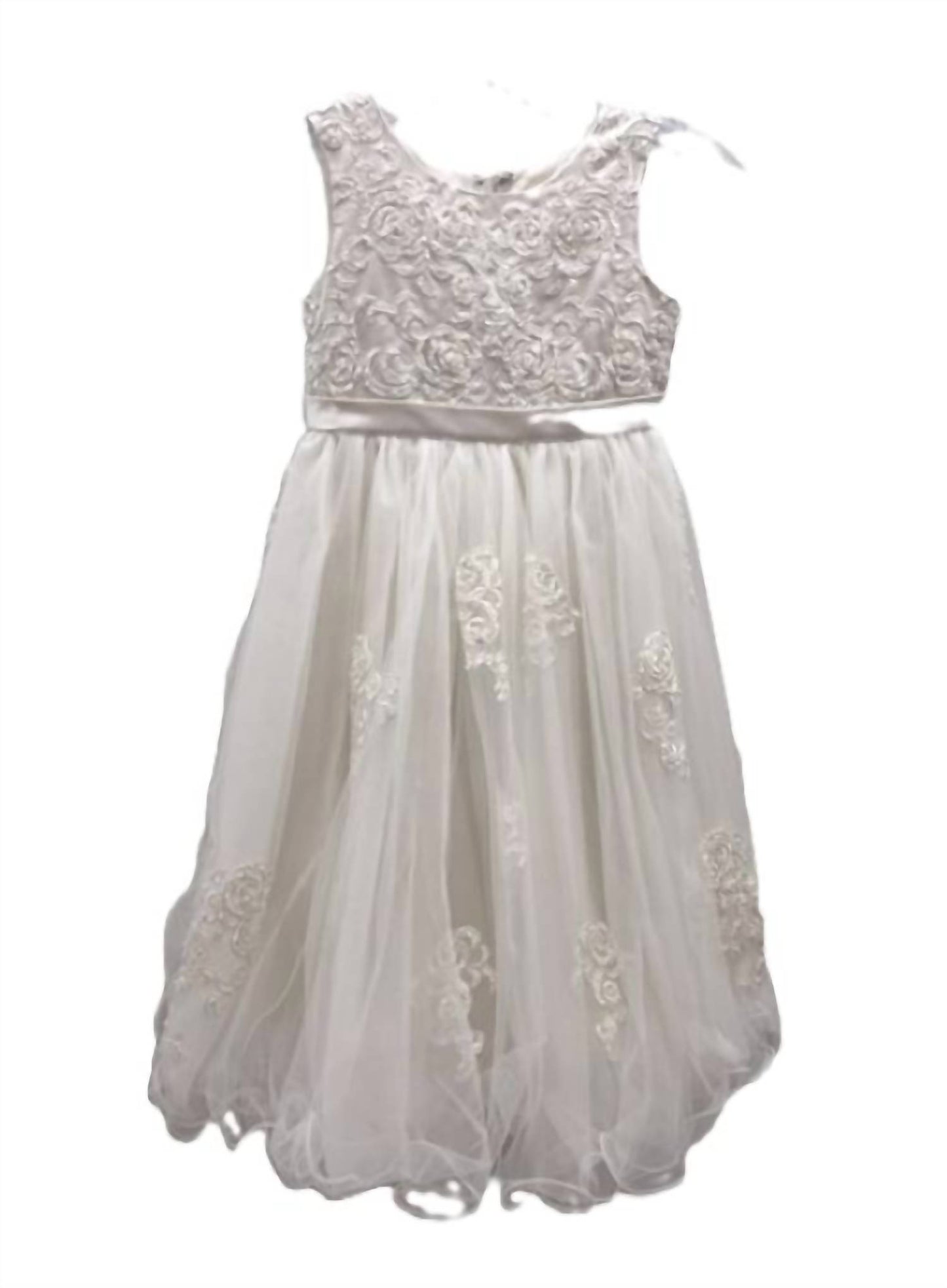 Girls Gardenia Embroidered Lace Dress