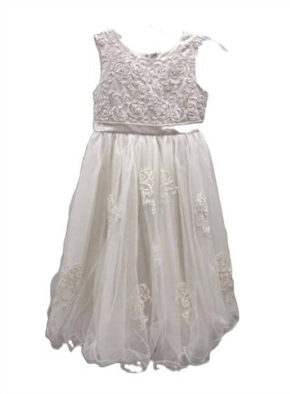 Girls Gardenia Embroidered Lace Dress