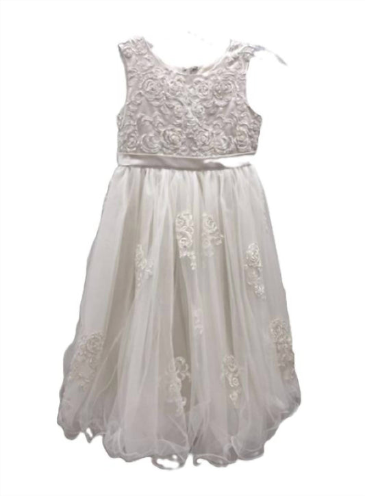 Girls Gardenia Embroidered Lace Dress