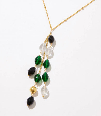 Women's Dangling Gemstone Necklace