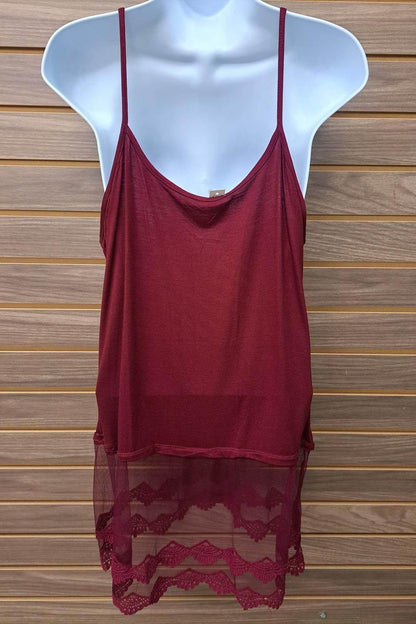 Bijorca - Women's Lace Bottom Tank - Rack Hunt