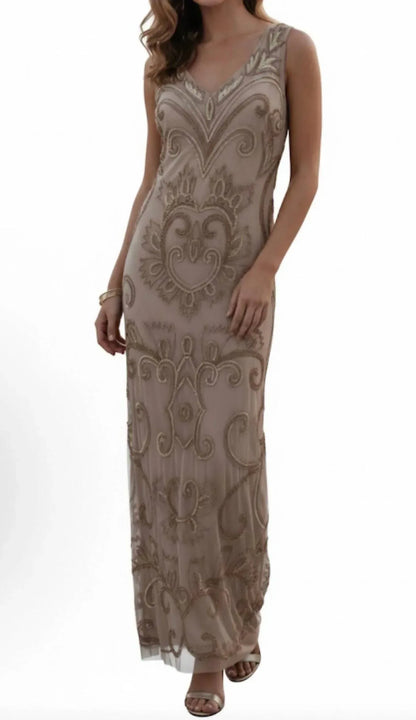 Marina - Women's Beaded Evening Gown Dress - Rack Hunt