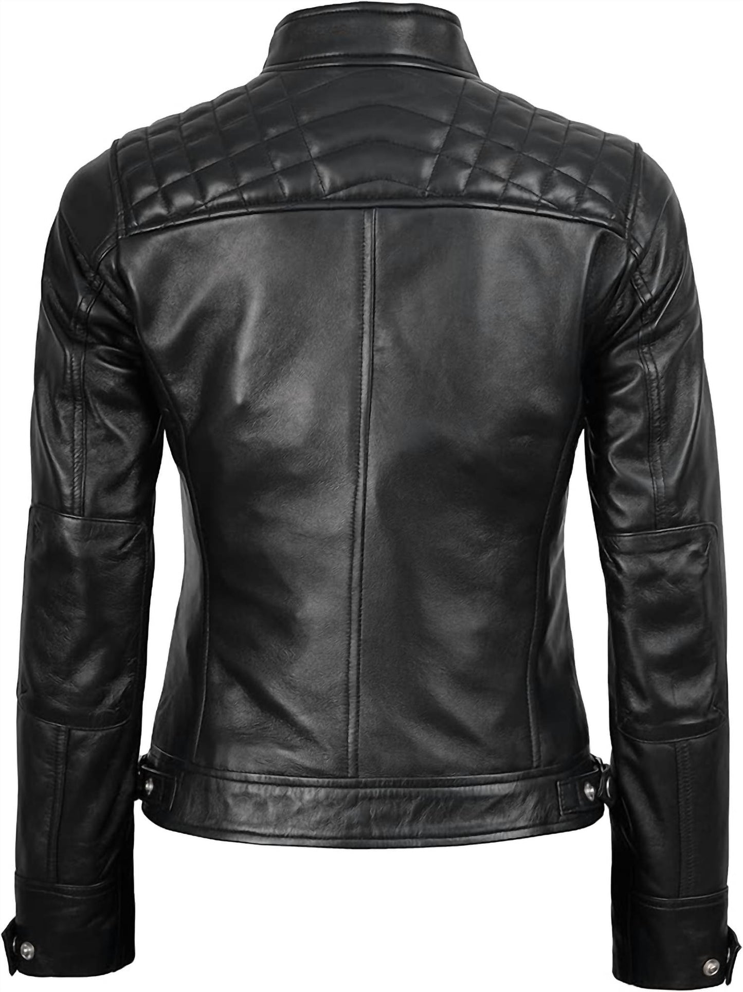 Women's Genuine Diamond Leather Jacket