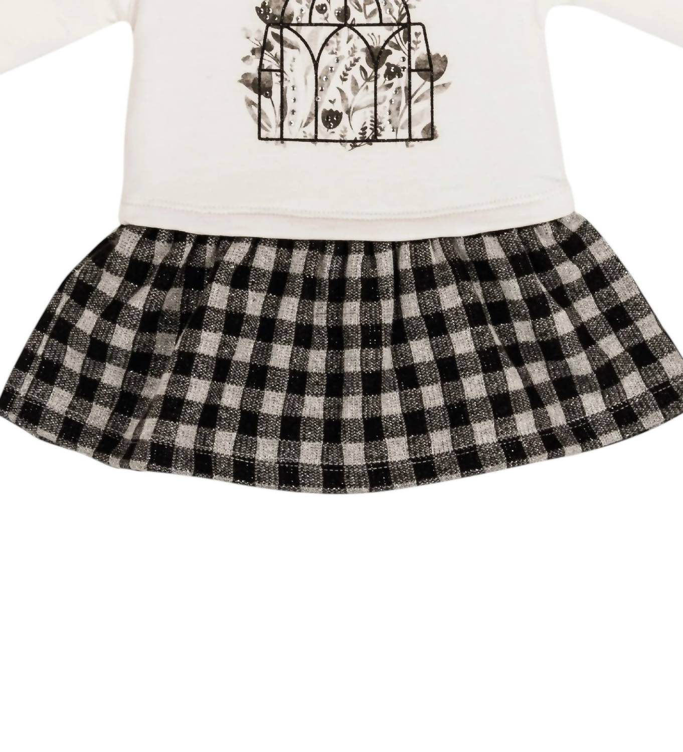 EMC - Floral Fleece & Gingham Knit Dress - Rack Hunt -