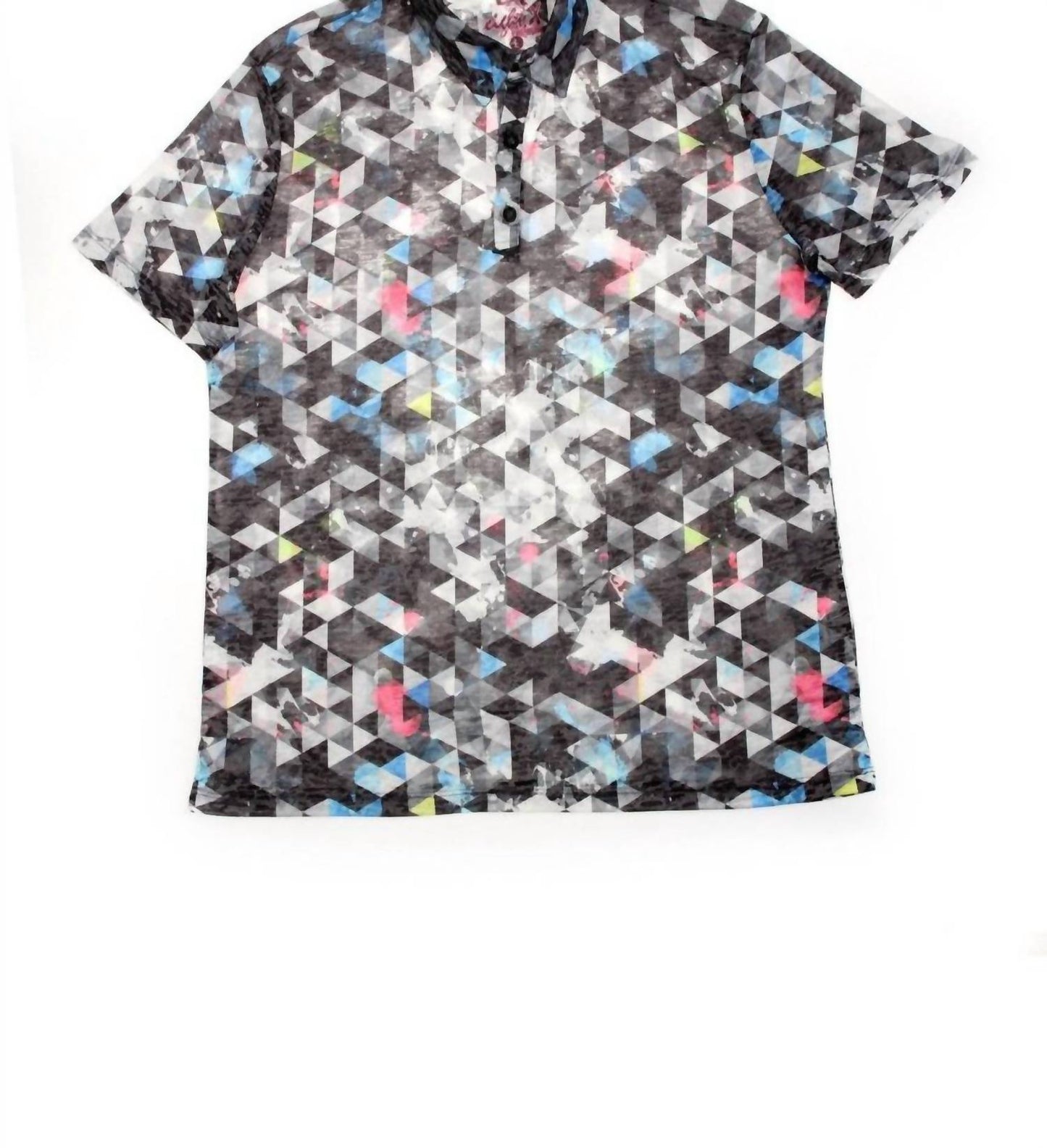 Men's Geo Print Polo Shirt