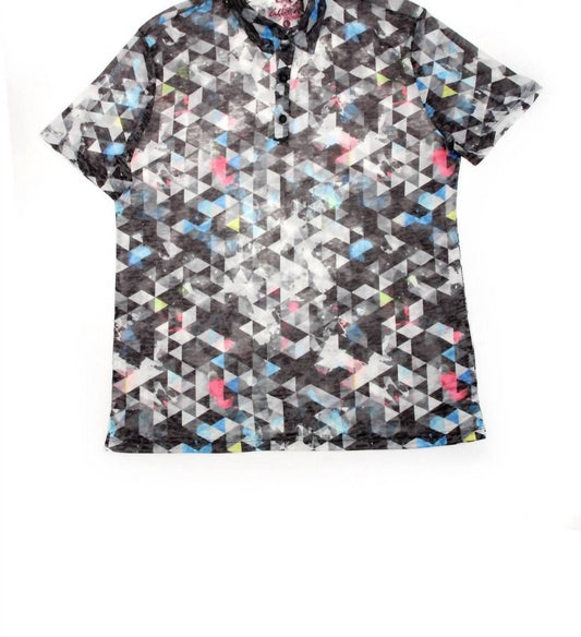 Men's Geo Print Polo Shirt