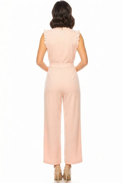 Sleeveless Ruffle Detail Jumpsuit