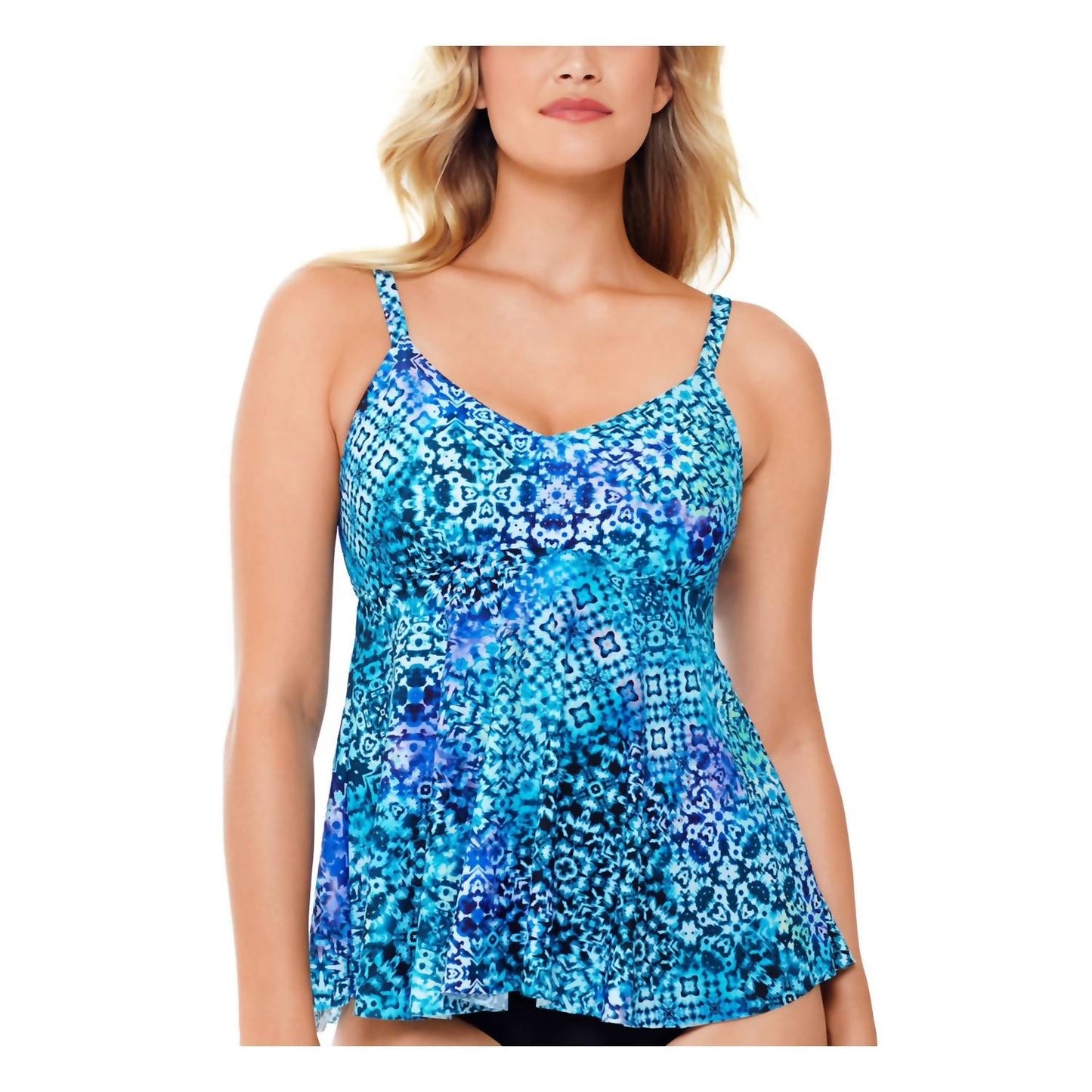 Printed Underwire Tankini Top