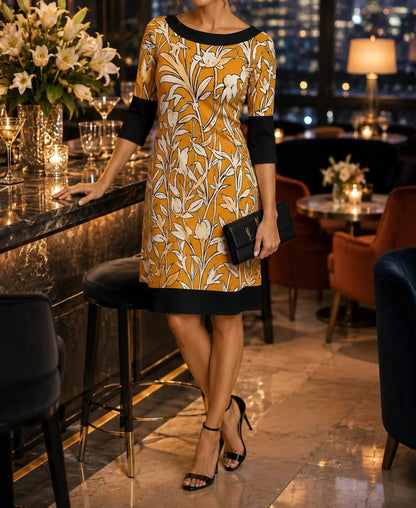 Women's Boat Neck Shift Dress
