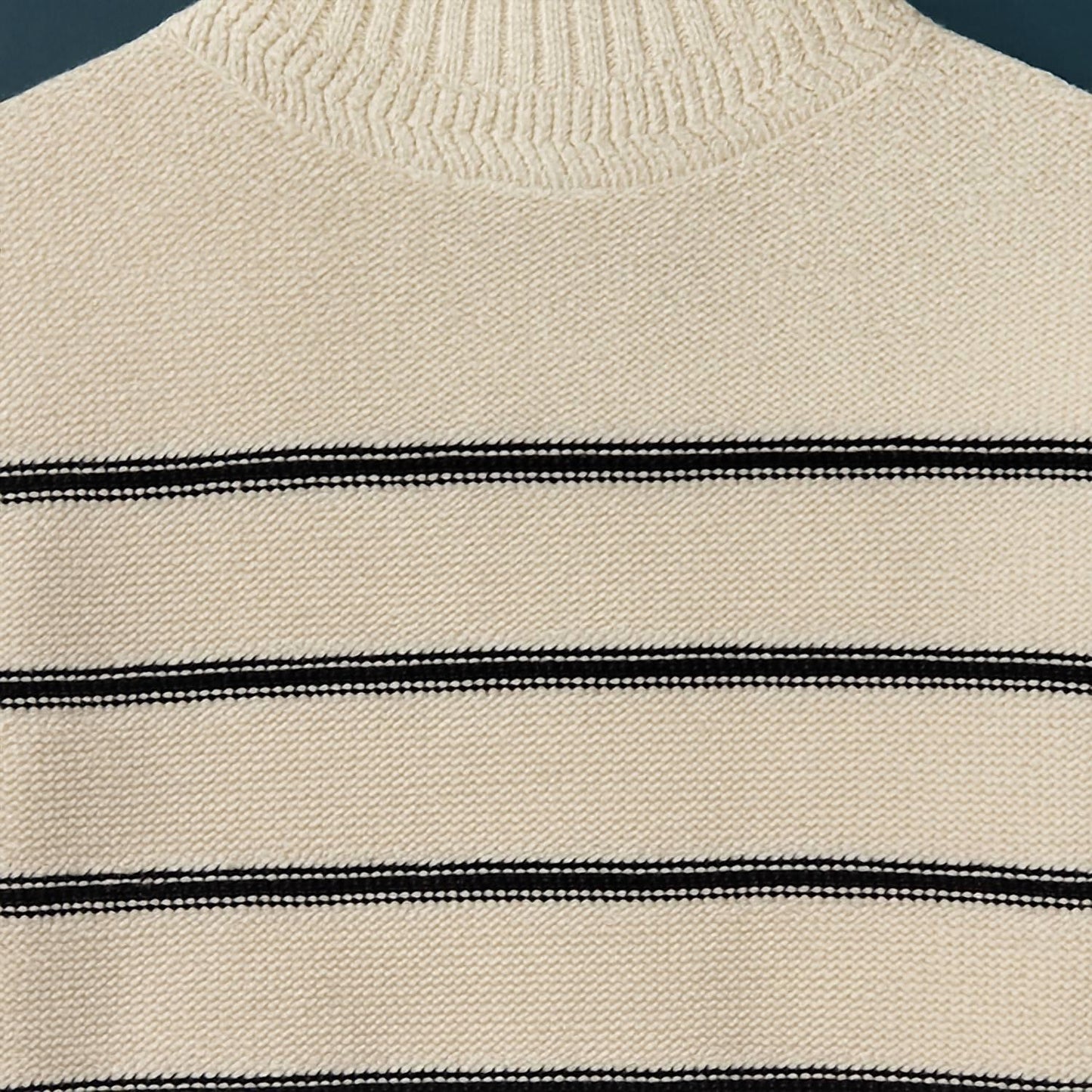 Etcetera - Striped Mock Neck Turtleneck Sweater - Rack Hunt