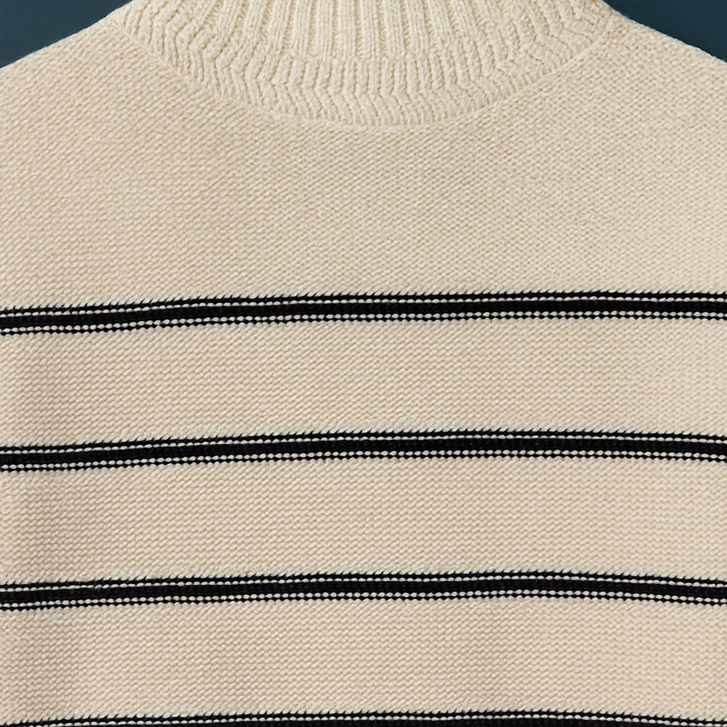 Etcetera - Striped Mock Neck Turtleneck Sweater - Rack Hunt