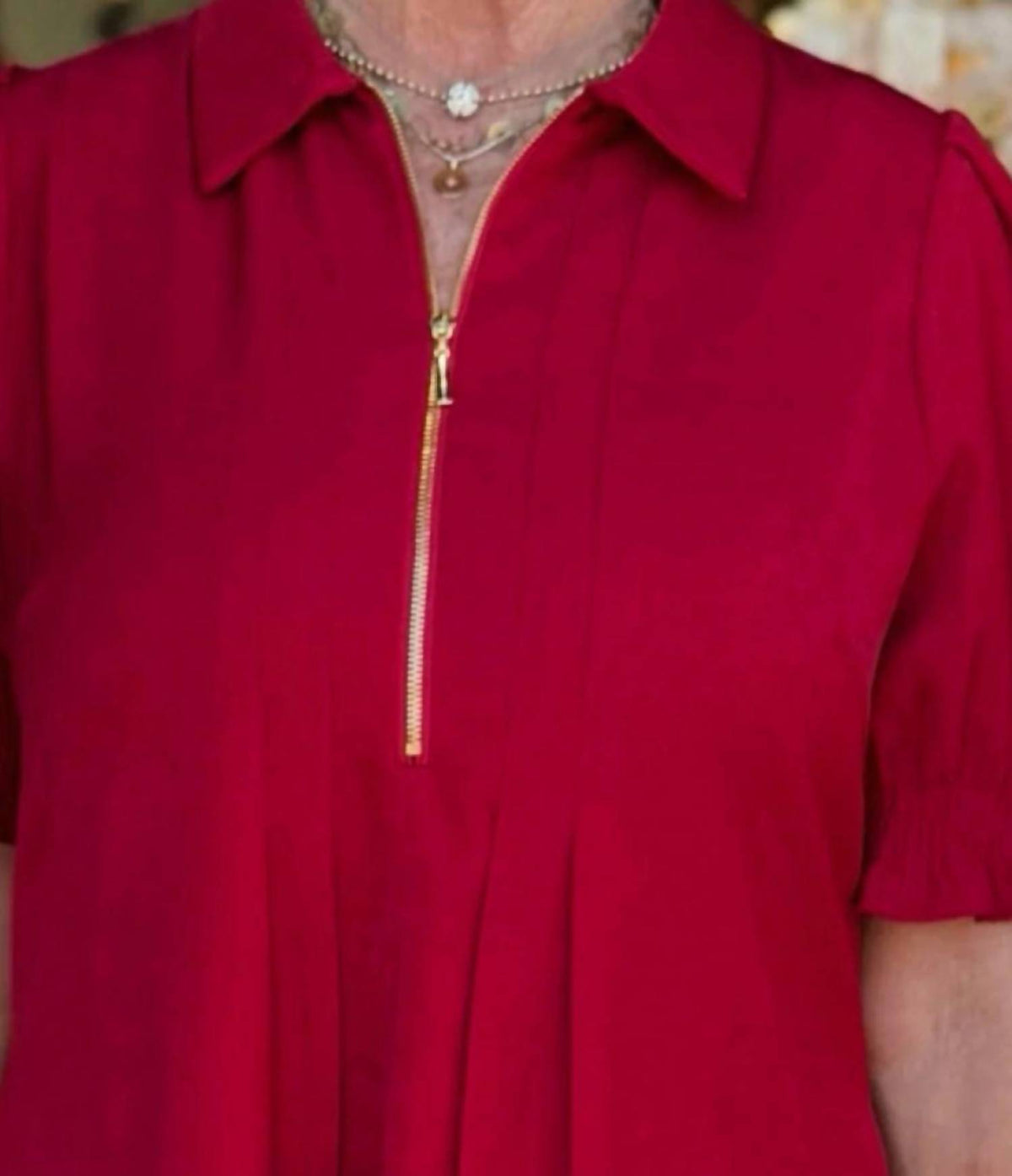 Front Zip Darts Dress