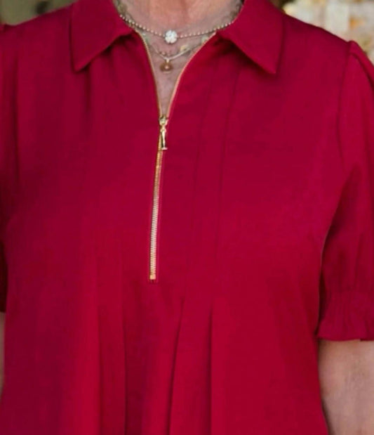 Front Zip Darts Dress