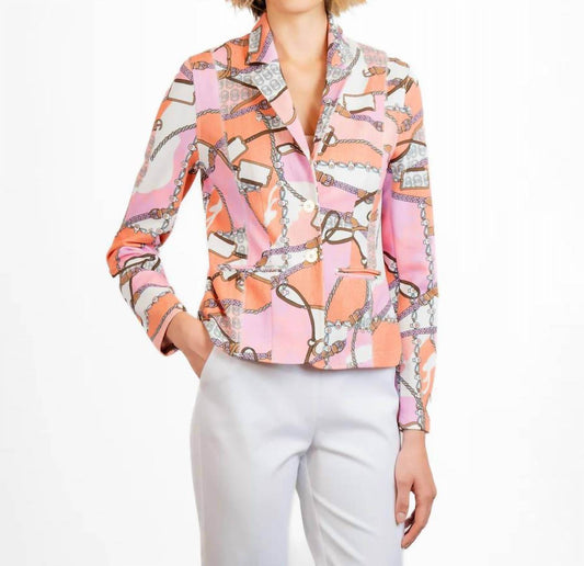 BYLYSE - PRINTED KNIT PIQUE BLAZER - Rack Hunt -