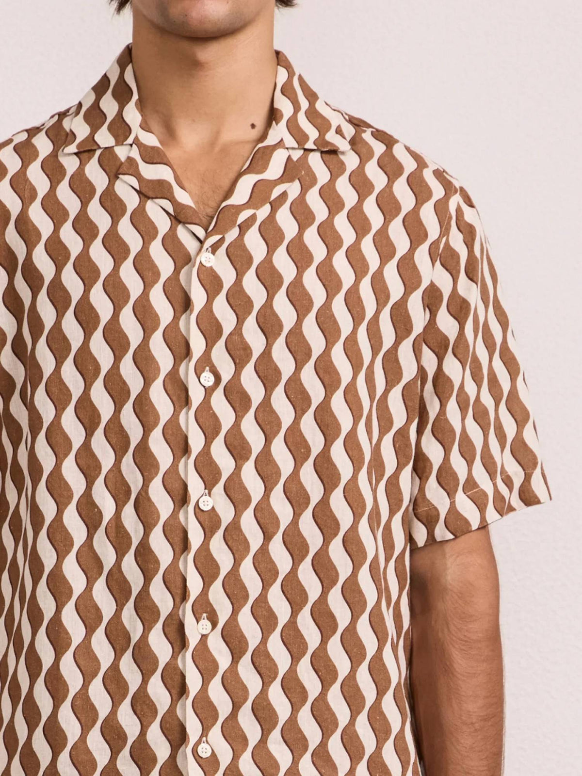 Roberto Listra Print Linen Shirt