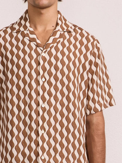 Roberto Listra Print Linen Shirt