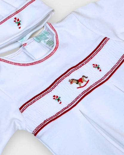 Infant 2pc Christmas Footie With Hat