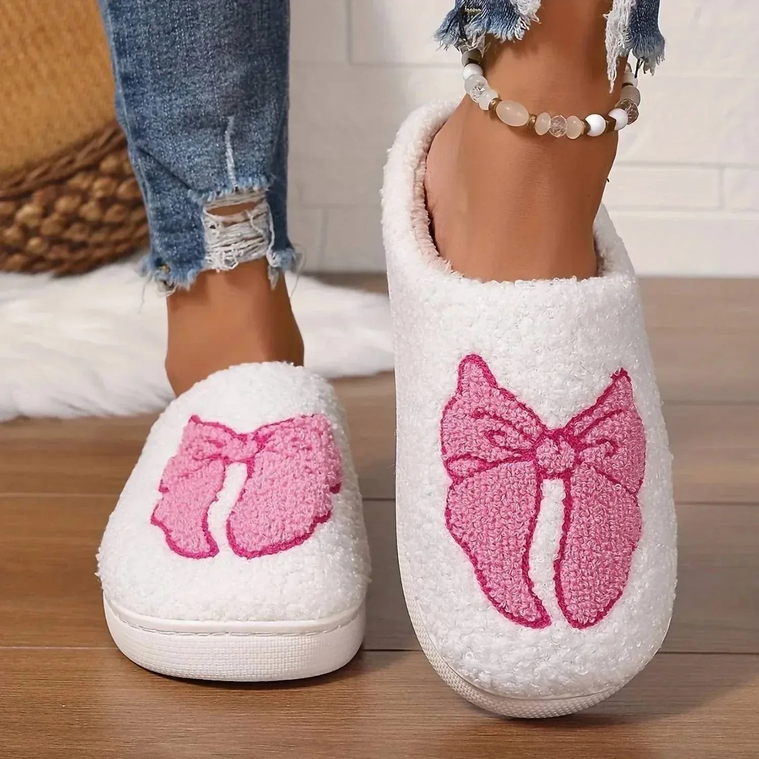 Girlie Girl - Girl's Cozy Bow Slippers - Rack Hunt